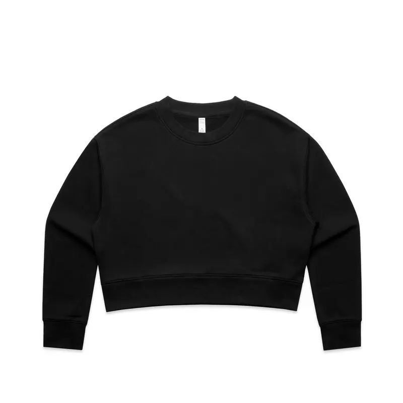 Wo's Relax Crop Crew – Pullovers – available in beige, black colours