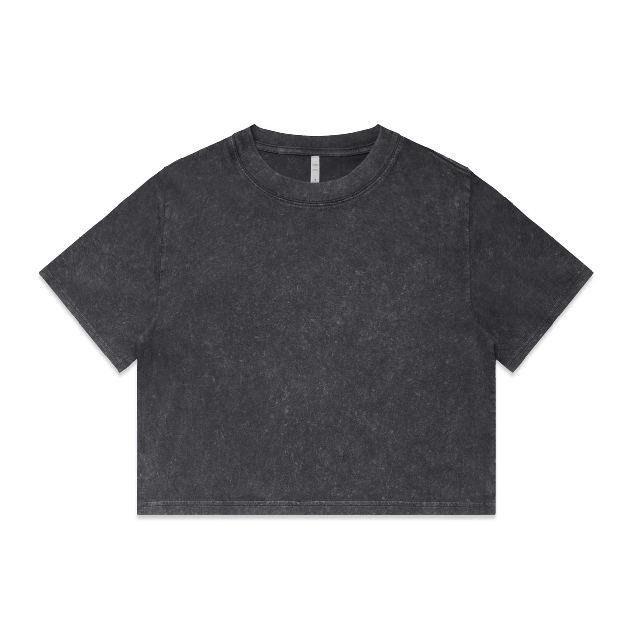 Wo's Stone Wash Heavy Crop Tee
