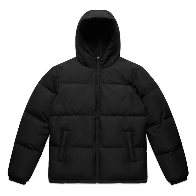 Hooded Puffer Jacket – Jackets – available in black colour