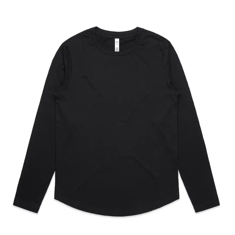 Wo's Maple Curve L/S Tee – T Shirts – available in beige, black, blue, white colours