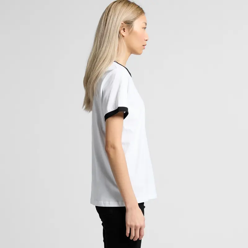 Wo's Maple Ringer Tee – T Shirts – available in white colour