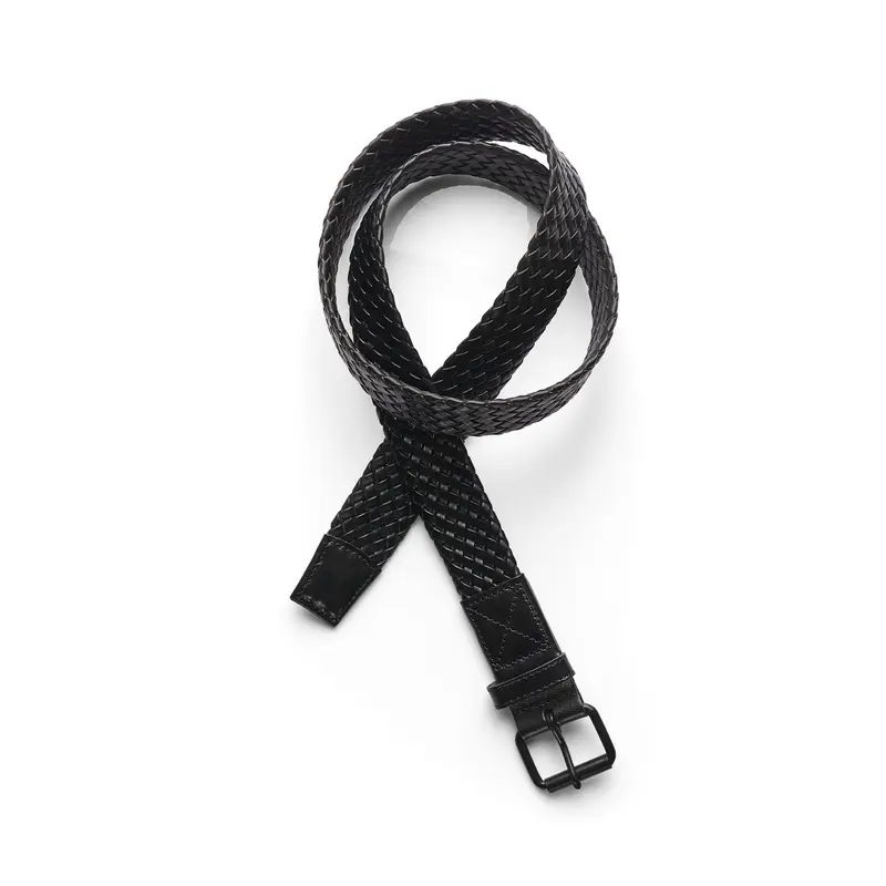 Braided Leather Belt – Accessories – available in black, brown colours