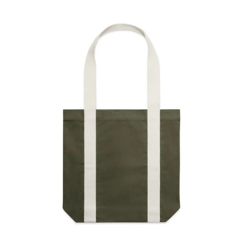 Two-Tone Carrie Tote – Tote Bags – available in beige, black, blue, green colours