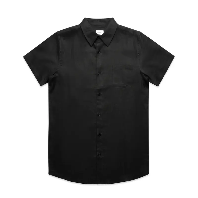 Linen S/S Shirt – Shirts – available in black, white colours