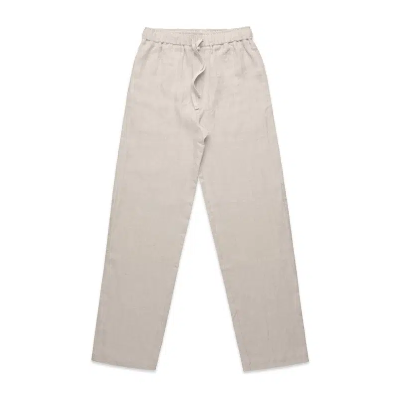 Wo's Linen Pants – Pants – available in beige colour