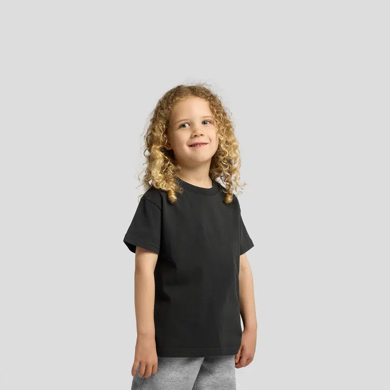 Kids Heavy Faded Tee – T Shirts – available in beige, black, grey colours