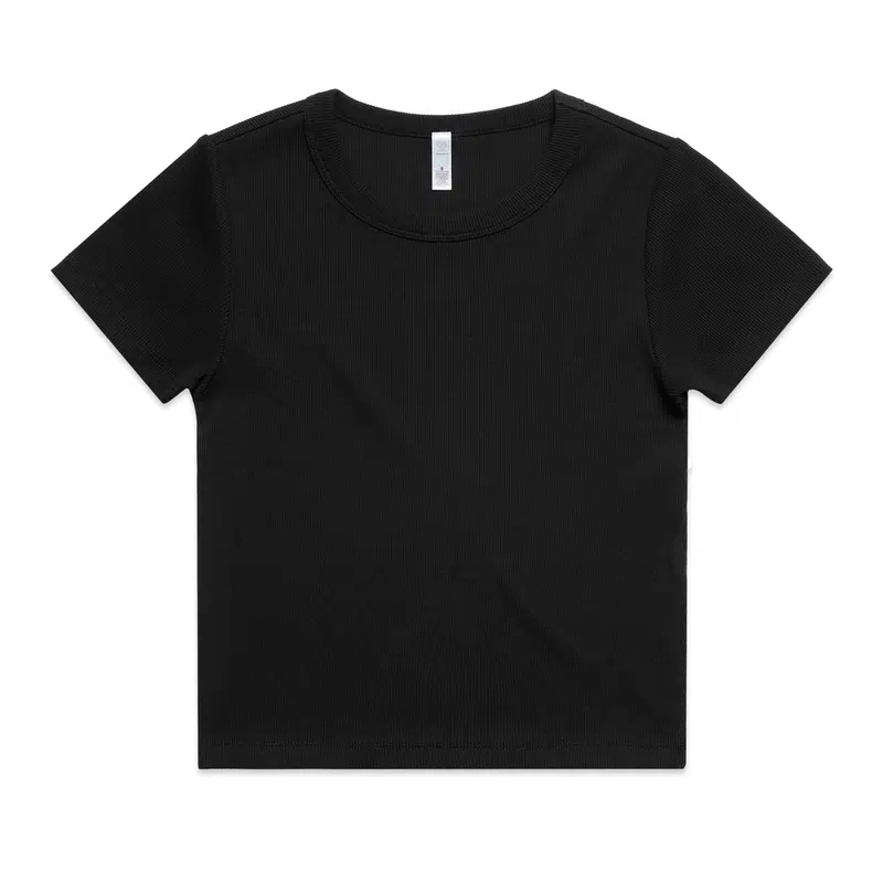 Wo's Organic Rib Tee – T Shirts – available in black, white colours