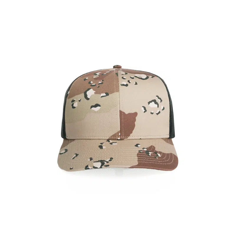 Mesh Contrast Camo Cap – Baseball Caps – available in brown, green colours