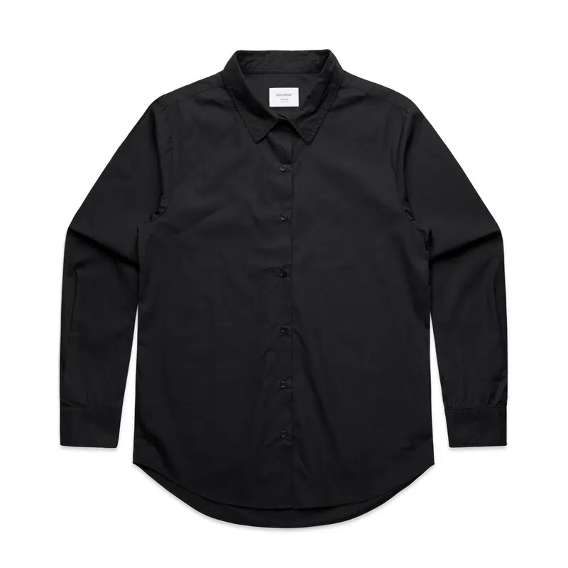 Wo's Poplin Shirt – Shirts – available in black colour
