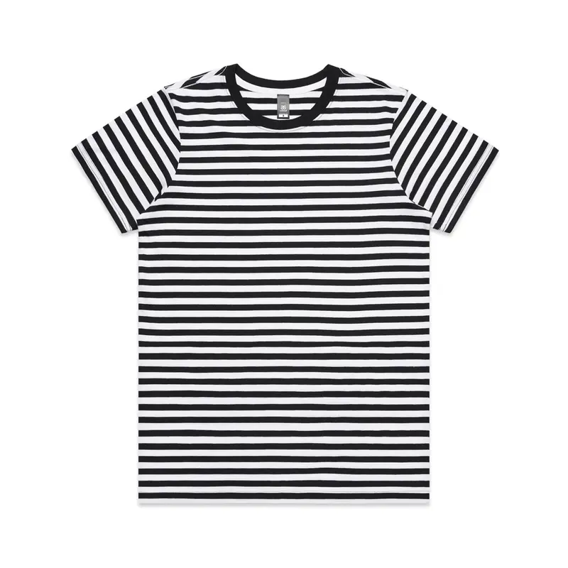 Wo's Maple Stripe Tee – T Shirts – available in beige, black, blue colours