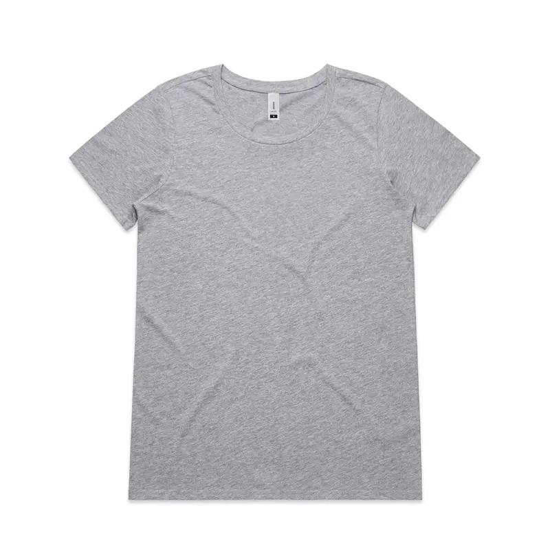 Wo's Shallow Scoop Tee – T Shirts – available in grey colour