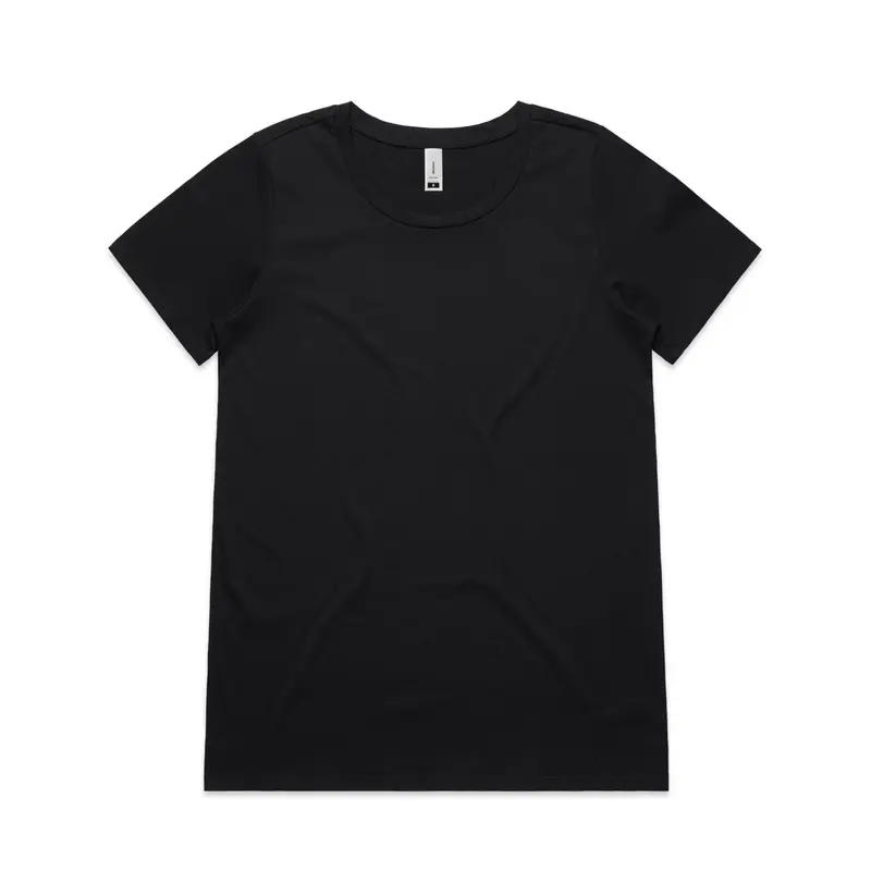 Wo's Shallow Scoop Tee – T Shirts – available in black, blue, white colours