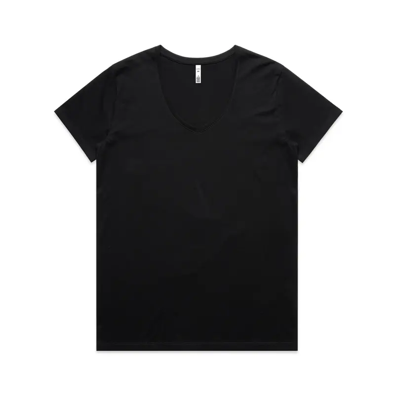 Wo's Maple V Neck Tee – T Shirts – available in black, white colours