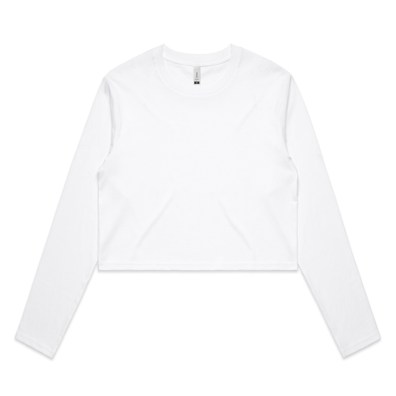 Wo's Crop L/S Tee – T Shirts – available in white colour