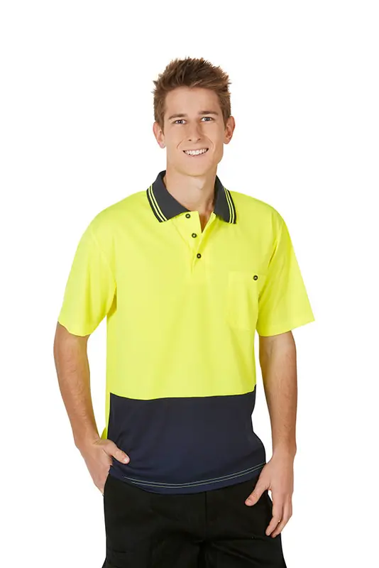 Light weight hi vis cooldry polo, S/S – Polo Shirts – available in orange, yellow colours