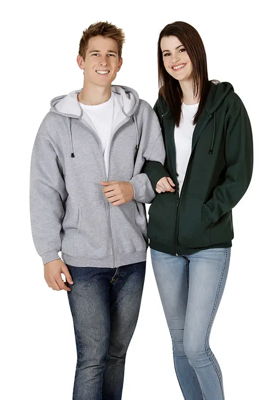 Full Zip Fleecy Hoodie, Adults – Hoodies – available in black, blue, green, grey colours and 1 more