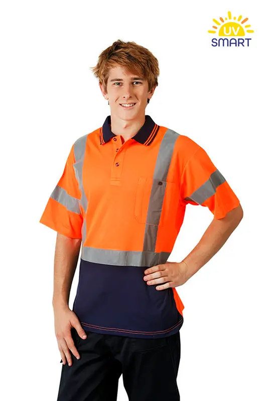 Cotton Back True Dry Hi Vis Day/Night Polo Shirt, Short Sleeve – Polo Shirts – available in orange, yellow colours
