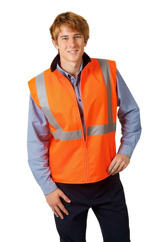 Hi Vis Day/ Night Reversible Vest – Jackets – available in orange, yellow colours