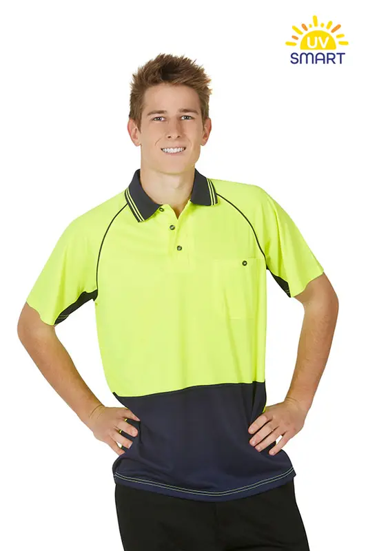 Hi Vis Cooldry raglan sleeve polo,S/S – Polo Shirts – available in orange, yellow colours