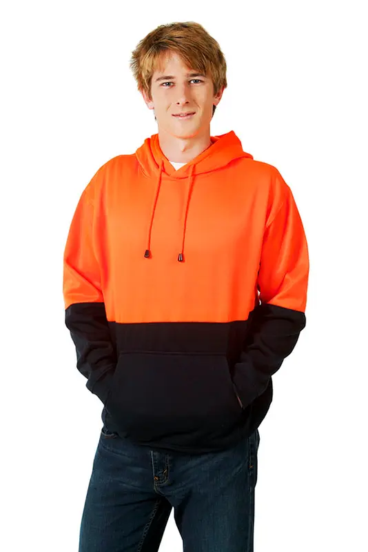 Hi Vis Fleecy Hoodie with Kangaroo Pocket – Hoodies – available in orange, yellow colours