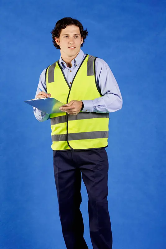 Hi-Vis D/N Safety Vest, H pattern reflective tape – Vests – available in orange, yellow colours