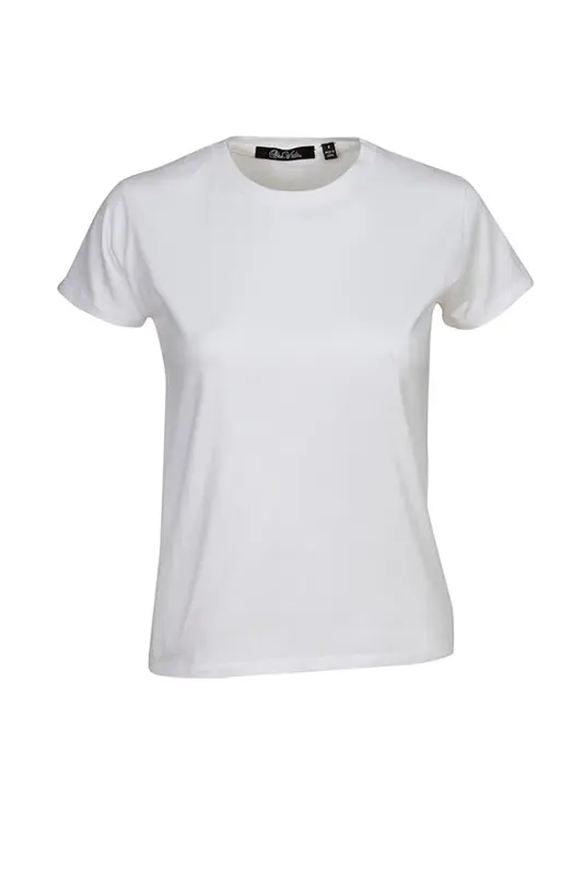 Ladies Slim Fit Cotton T-shirt, Ladies (White) – T Shirts – available in black, blue, red, white colours