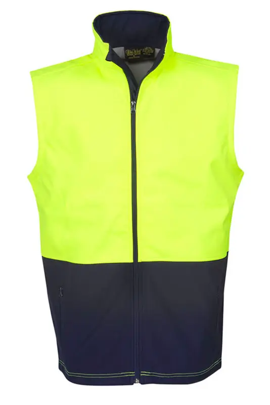 Hi Vis soft shell vest,day use – Jackets – available in orange, yellow colours