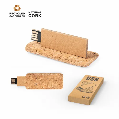 USB Memory made from recycled cardboard and cork Nosux 16GB