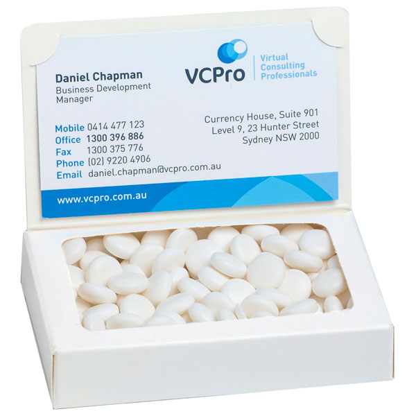 Bizcard Box with Chewy Mints 50g – Mints