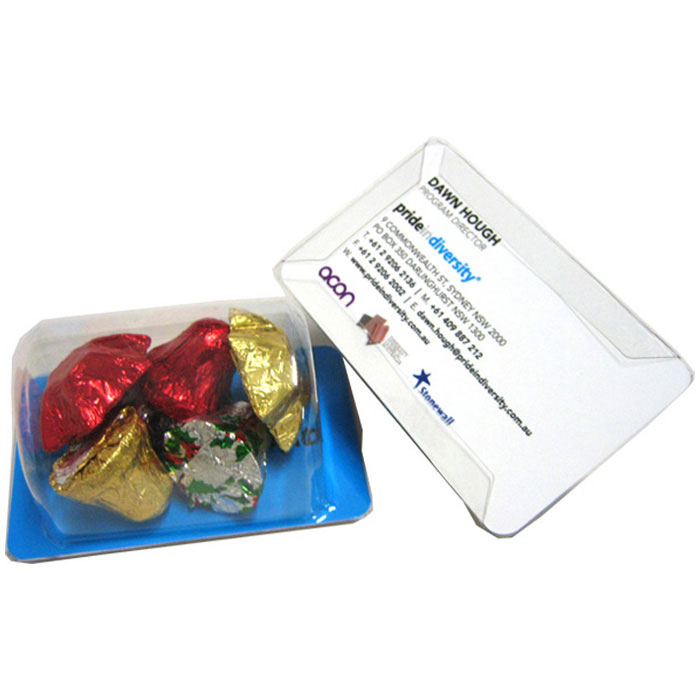 Biz Card Treats with Christmas Chocolates 45g – Lollies – Confectionery Corner