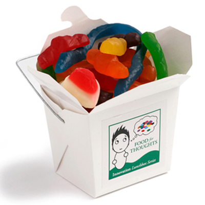 White Cardboard Noodle Box with Christmas Mixed Lollies 100g – Lollies – Confectionery Corner – photo 1 of 2