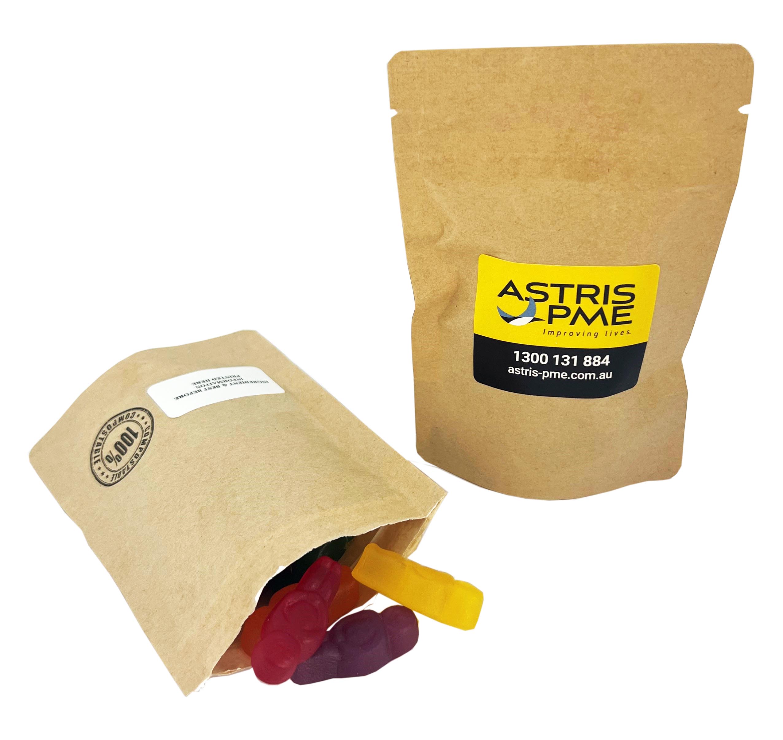 Compostable Bag with Jelly Babies 50g – Lollies – Confectionery Corner