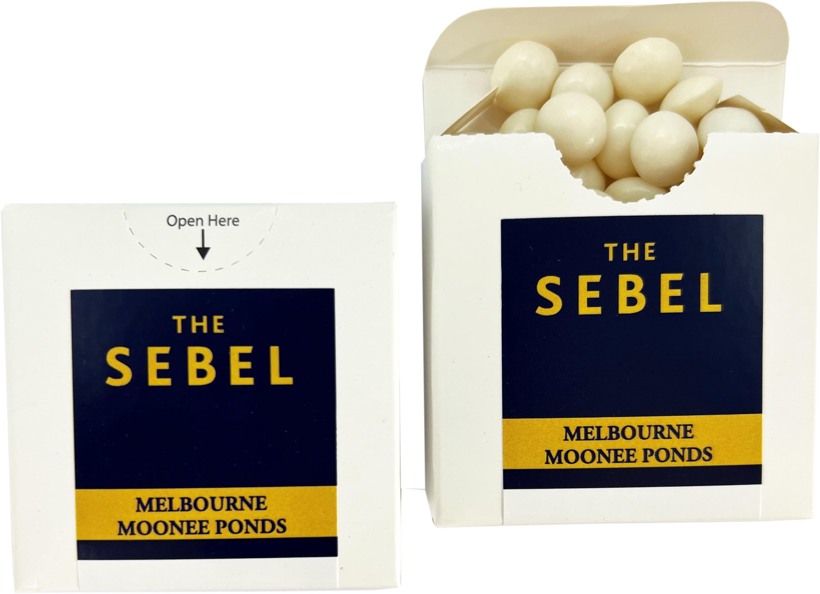 Flip Lid Cardboard Box with Chewy Mints 50g