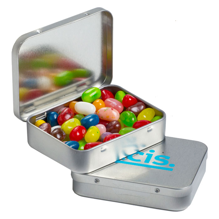 Rectangle Hinge Tin with JELLY BELLY Jelly Beans 65g – Lollies – Confectionery Corner