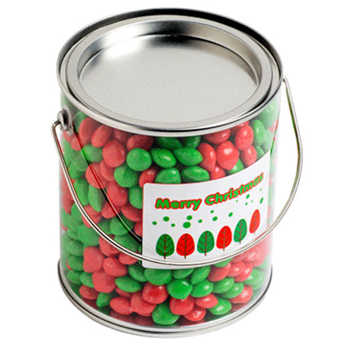 Big PVC Bucket with Christmas CHEWY Fruits 850G – Lollies – Confectionery Corner