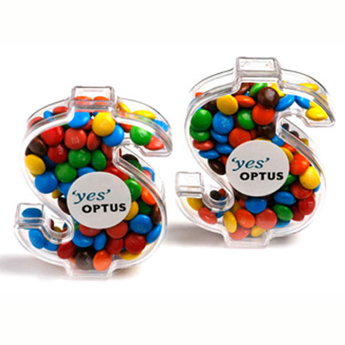 Acrylic Dollar with Mini M&Ms 40g – Lollies – Confectionery Corner