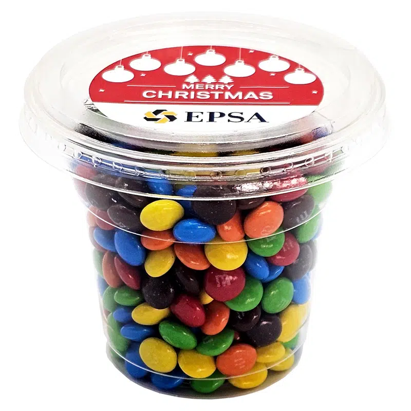 Tub filled with Mini M&Ms – Lollies