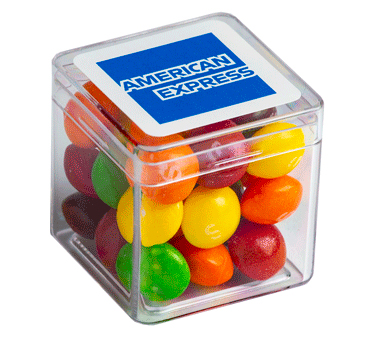 Hard Cube with Skittles 40g – Lollies – Confectionery Corner