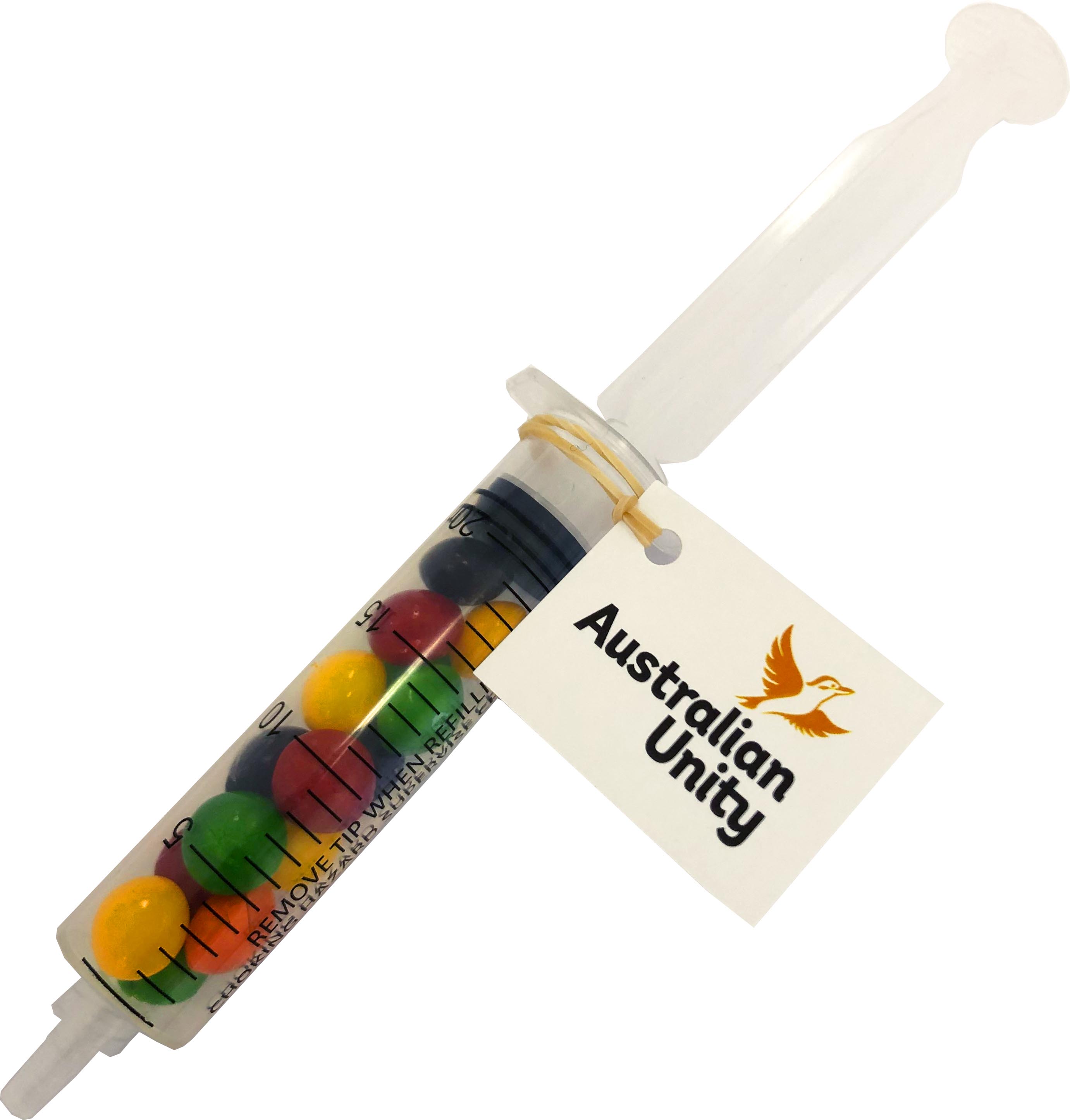 Syringe with Skittles 20g – Lollies – Confectionery Corner – photo 1 of 2