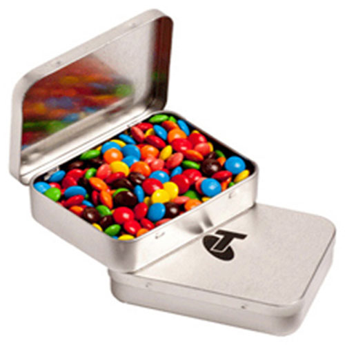 Rectangle Hinge Tin with Mini M&Ms 65g – Lollies – Confectionery Corner