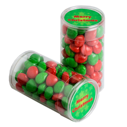 PET Tube with CHRISTMAS CHEWY Fruits 100g – Lollies – Confectionery Corner