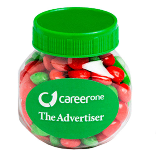Plastic Jar filled with CHRISTMAS CHEWY Fruits 170g – Health Snacks – Confectionery Corner – photo 1 of 2