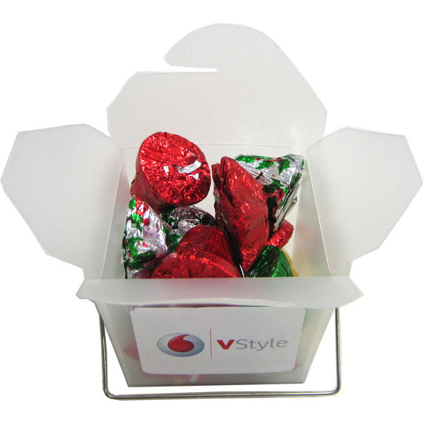 Frosted Noodle Box with Christmas Chocolates 85g – Chocolates – Confectionery Corner