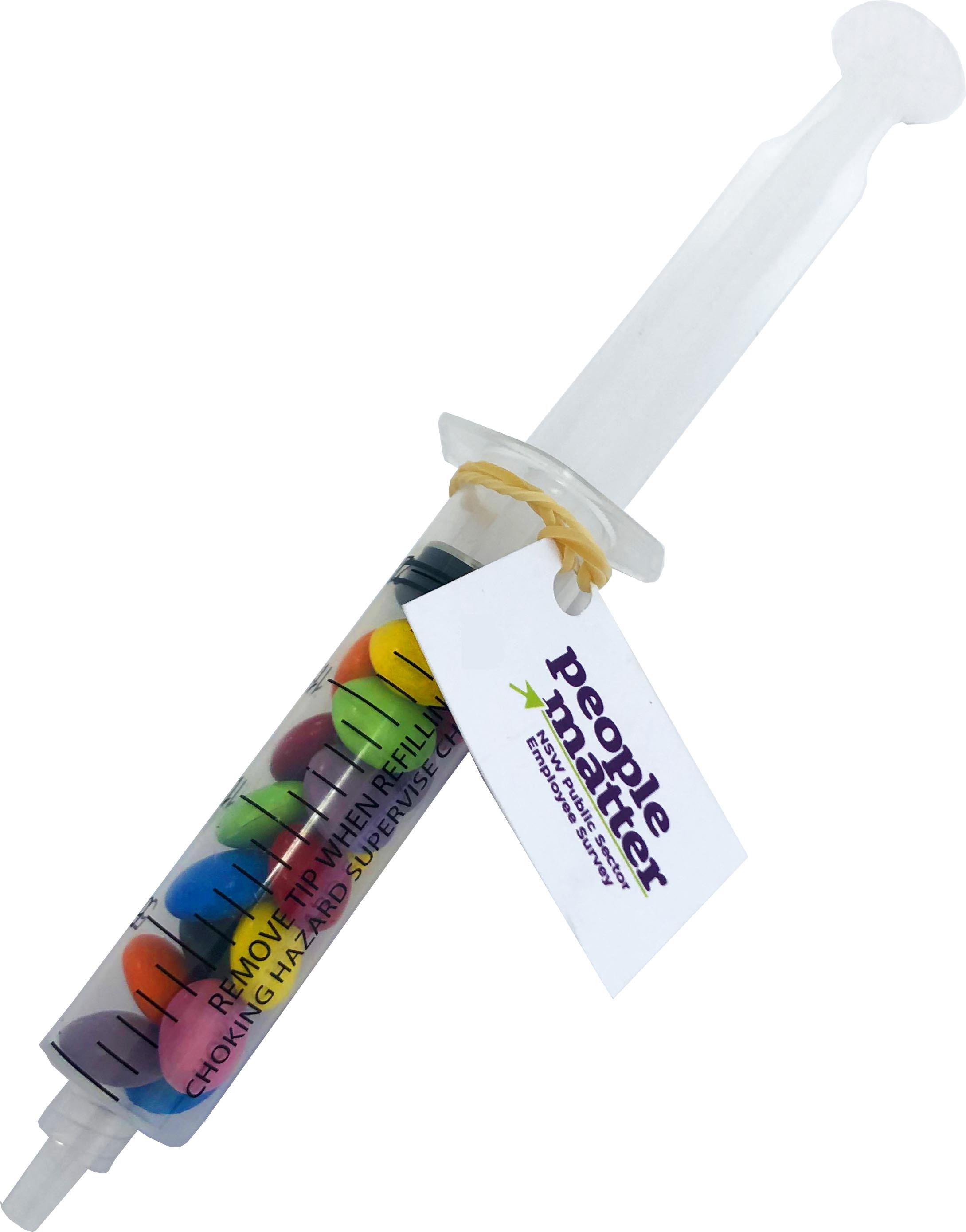 Syringe with Choc Beans 20g – Lollies – Confectionery Corner – photo 1 of 3