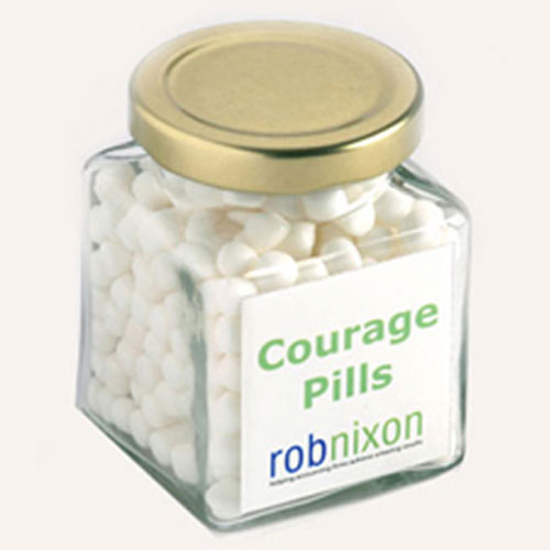 Square Jar with Chewy Mints 170g – Mints – Confectionery Corner