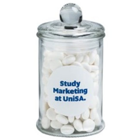 Small Apothecary Jar with Chewy Mints 115g – Mints – Confectionery Corner