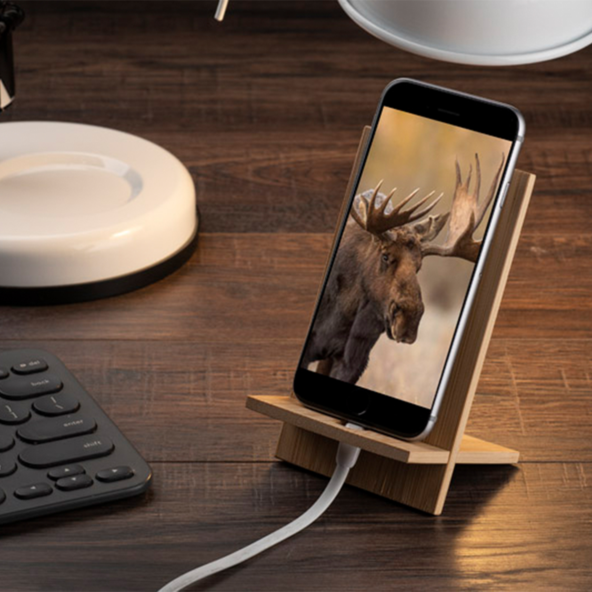 Bamboo Phone Holder