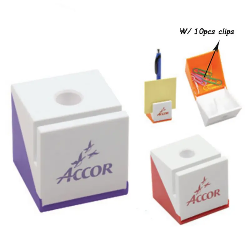 Pen Holder with Clip – Desk Accessories – available in orange, purple, red colours