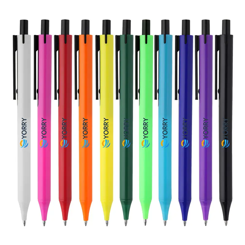 York – Plastic Pens – available in black, blue, green, orange colours and 5 more