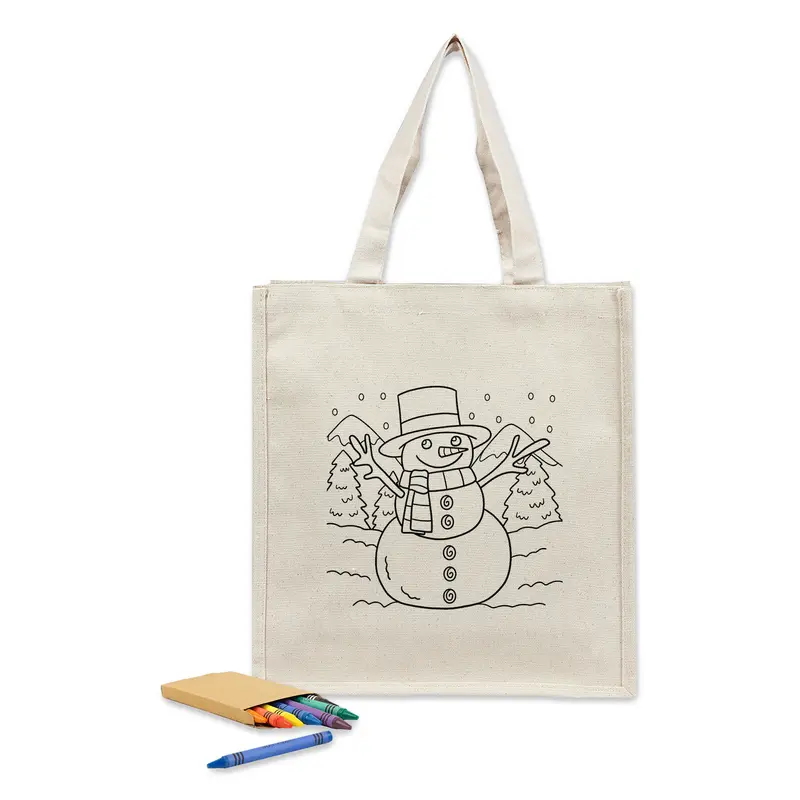 Colouring Executive Canvas Tote Bag – Crayons & Colouring Sets – available in beige colour